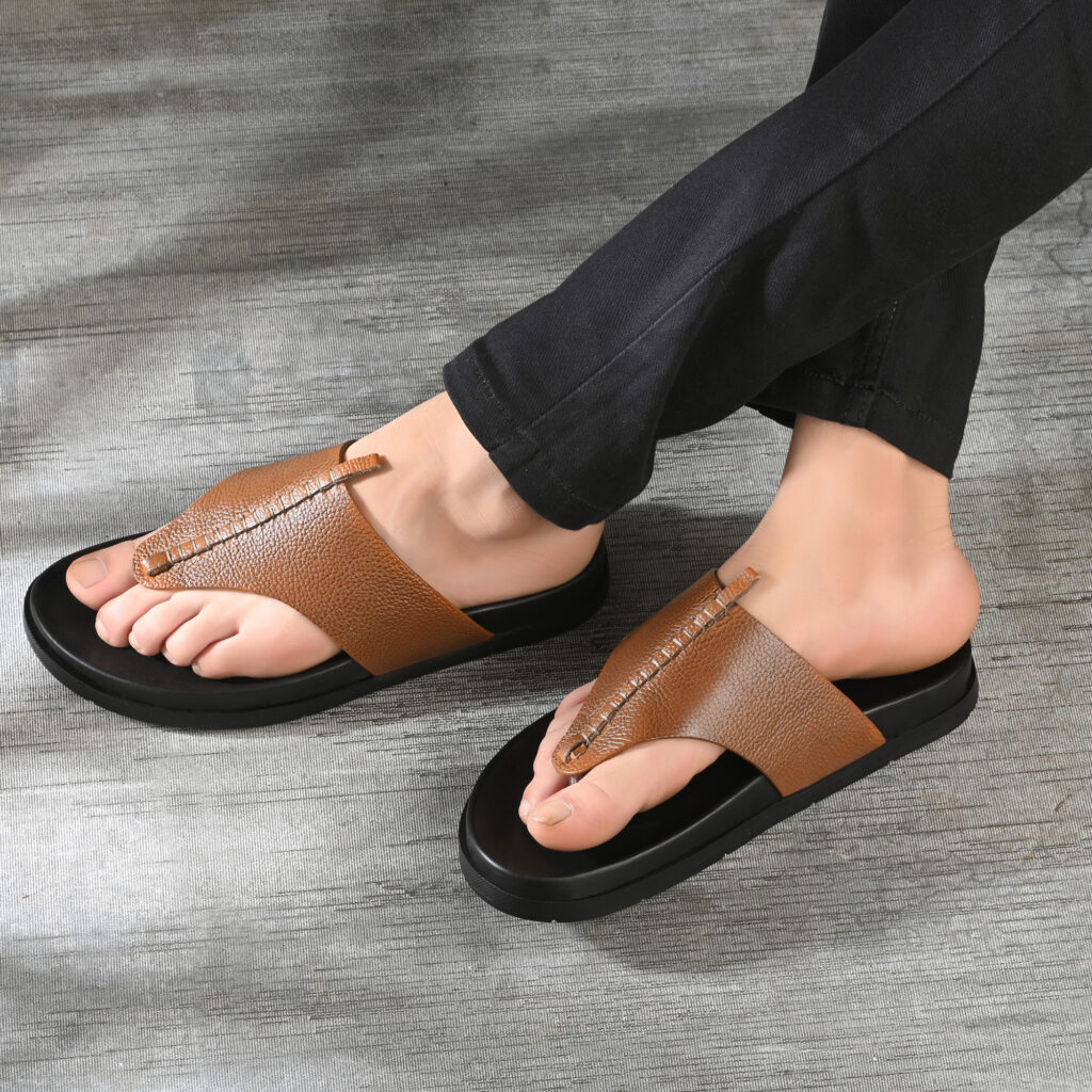 P.U. Pad Extra Comfort Slippers (Tan) - SCOVER.IN